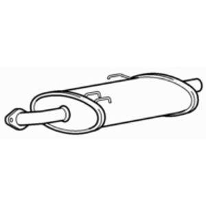Rear exhaust silencer back box - rear,