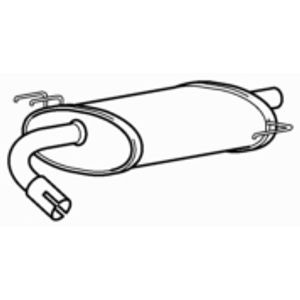 Rear exhaust silencer back - rear, box